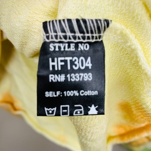 POL oversized boxy tie dye hoodie orange green size small - Picture 5 of 9